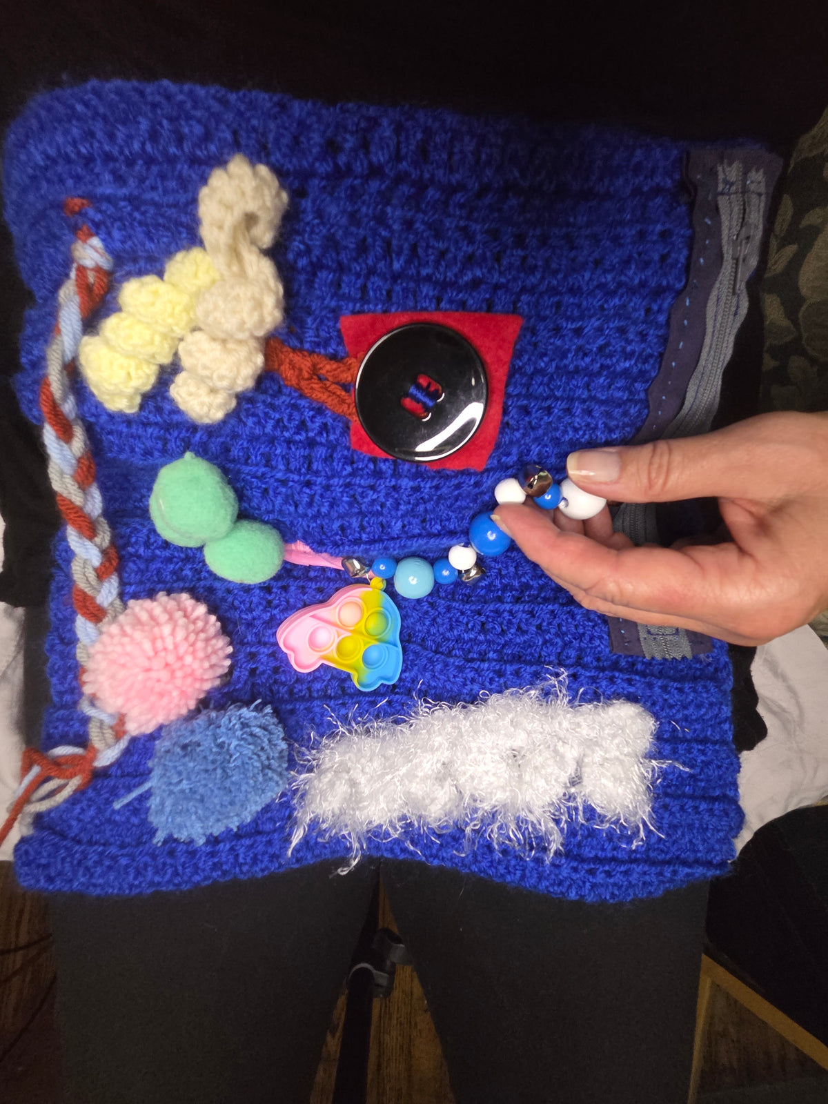 Fidget Blanket for Comfort and Sensory Play