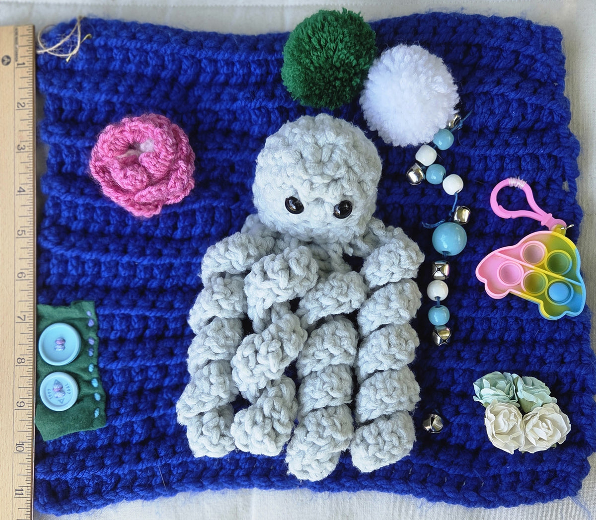 Fidget Blanket for Comfort and Sensory Play