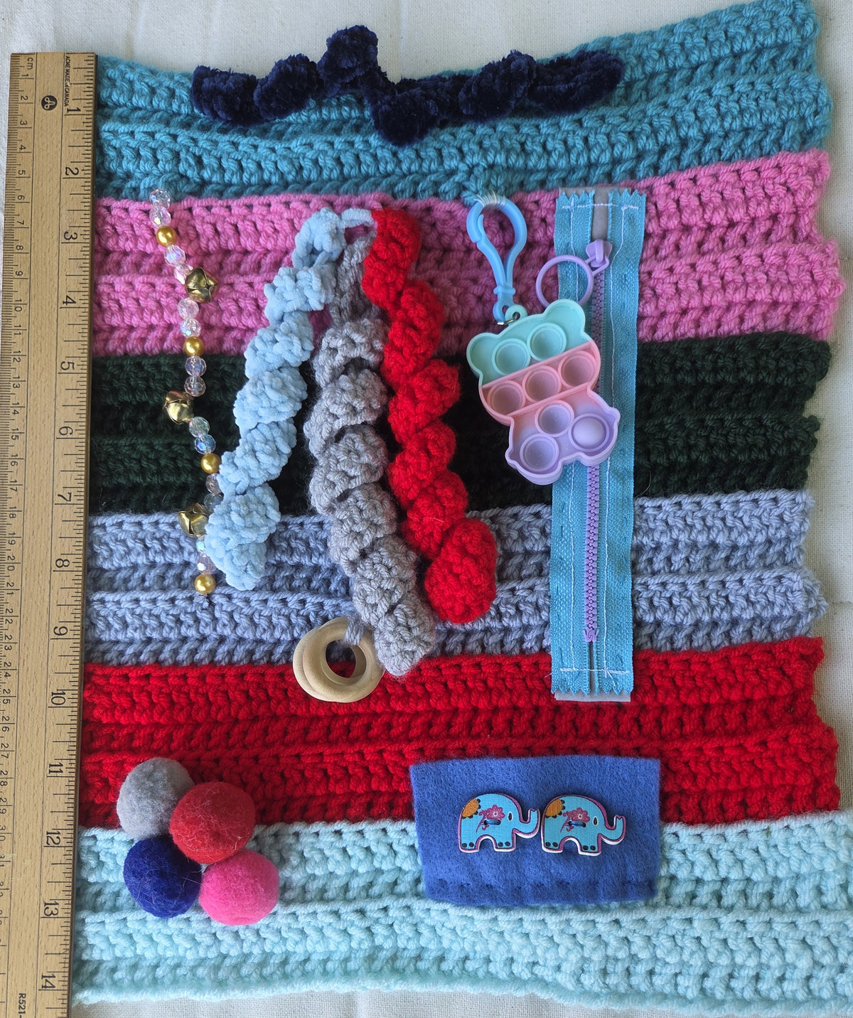 Fidget Blanket for Comfort and Sensory Play